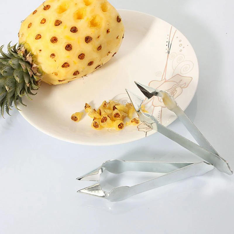 Description Picture 3 of itemStainless Steel Strawberry Huller Fruit Peeler Pineapple Corer Slicer Cutter Kitchen Knife Gadgets Pineapple Slicer Clips New