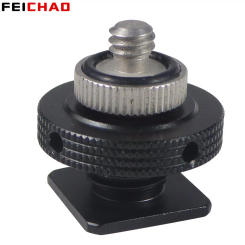 1/4" Inch Thread Screw Single Layer to Flash Adapter Hot Cold Shoe Mount for Tripod Ball Head Stand Microphone Monitor Cage Rig