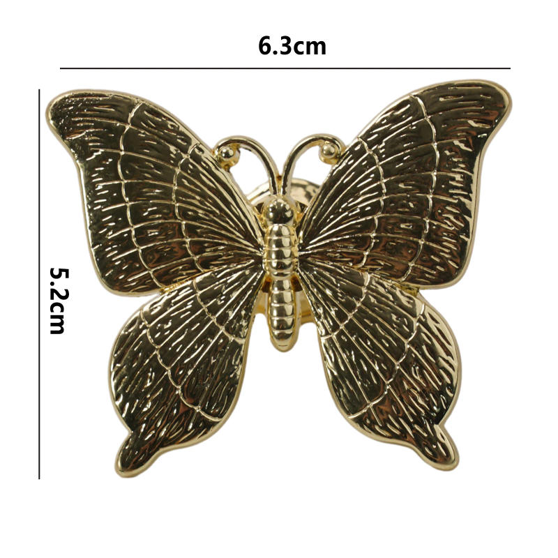 Description Picture 5 of itemHard Home Decoration Cabinets Handle Furniture Handle Door Cabinets Knobs Multi-layer Zinc Alloy Butterfly Shape