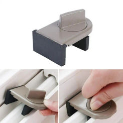 Aluminum Alloy Sliding Door Window Locks Adjustable Door Security Lock Home Office Safety Lock Anti-Theft Security Tool