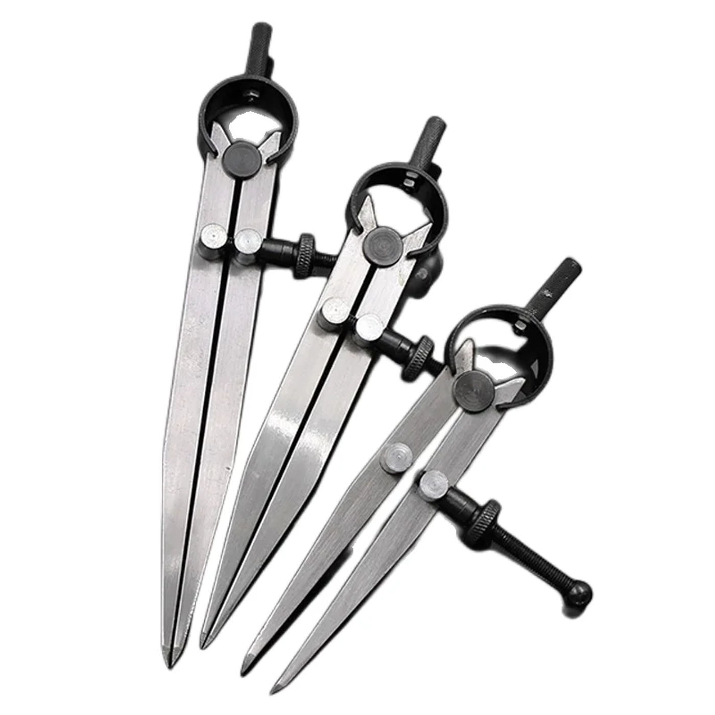 Description Picture 6 of itemAdjustable Leather Compass Lockable Carbon Steel Divider Wing Creaser DIY Leathercraft Rotating Line Scribing Gauge Caliper Tool