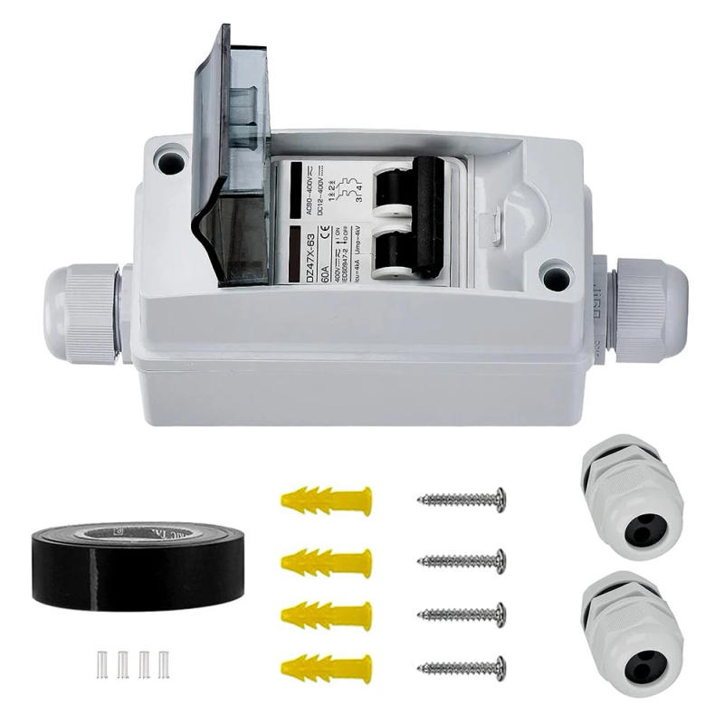 Description Picture 4 of itemCircuit Breaker 15 63A IP65 Waterproof Circuit Breaker 2-Pin DC 12V-400V Isolator Switch Joint Cap Expansion Pipe Solar Panels