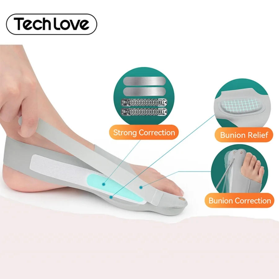 Description Picture 3 of itemTech Love Hallux Valgus Corrector Toe Straightener Adjustable Orthopedic Socks Relief Bunion Pain Feet Protector Foot Care Tools