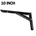 8/10/12/14 Inch Triangle Folding Angle Bracket Heavy Duty Metal DIY Collapsible Shelf Hinge Etrack Accessories Hardware