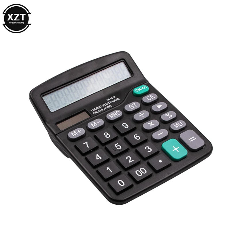 Description Picture 4 of item12 Digits Electronic Calculator Solar Calculator Dual Power Calculator Home Office School Calculators Financial Accounting Tools