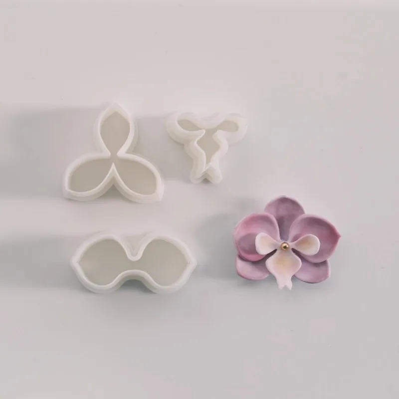 Description Picture 5 of item3Pcs/Set Phalaenopsis Flower Petals Polymer Clay Cutters Mold DIY 3D Flowers Earrings Jewelry Pendants Soft Pottery Cutting Die