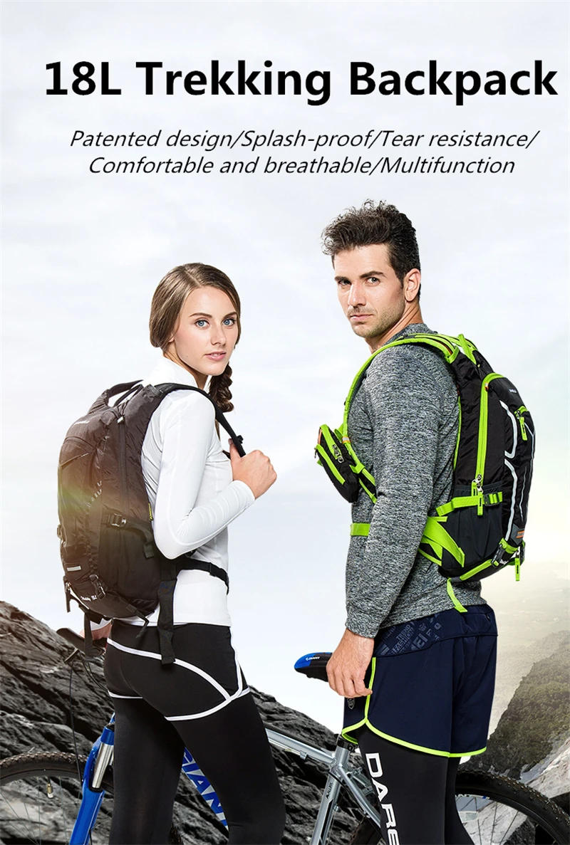 Description Picture 2 of item18L Cycling Backpack MTB Bicycle Bag with Rain Cover Breathable Riding Camping Hydration Bike Backpack Hiking Reflective Bags