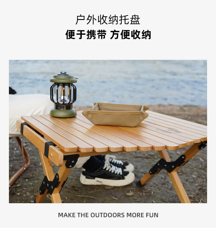 Description Picture 4 of itemCamping Canvas Storage Box Tools Tray Tableware EDC Home Folding Cloth Tray EDC Outdoor Multi-function Sundries Storage Plate