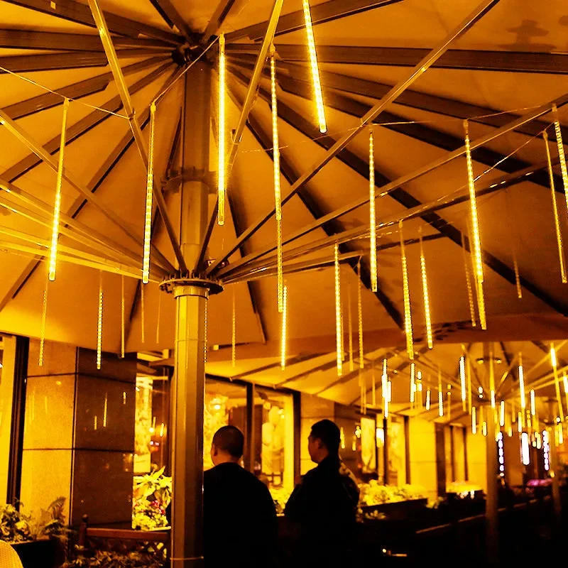 Description Picture 3 of item1 Pack Solar LED Meteor Shower String Lights Street Garland Holiday Lamp Decoration, Wedding, Christmas Party Outdoor Decoration