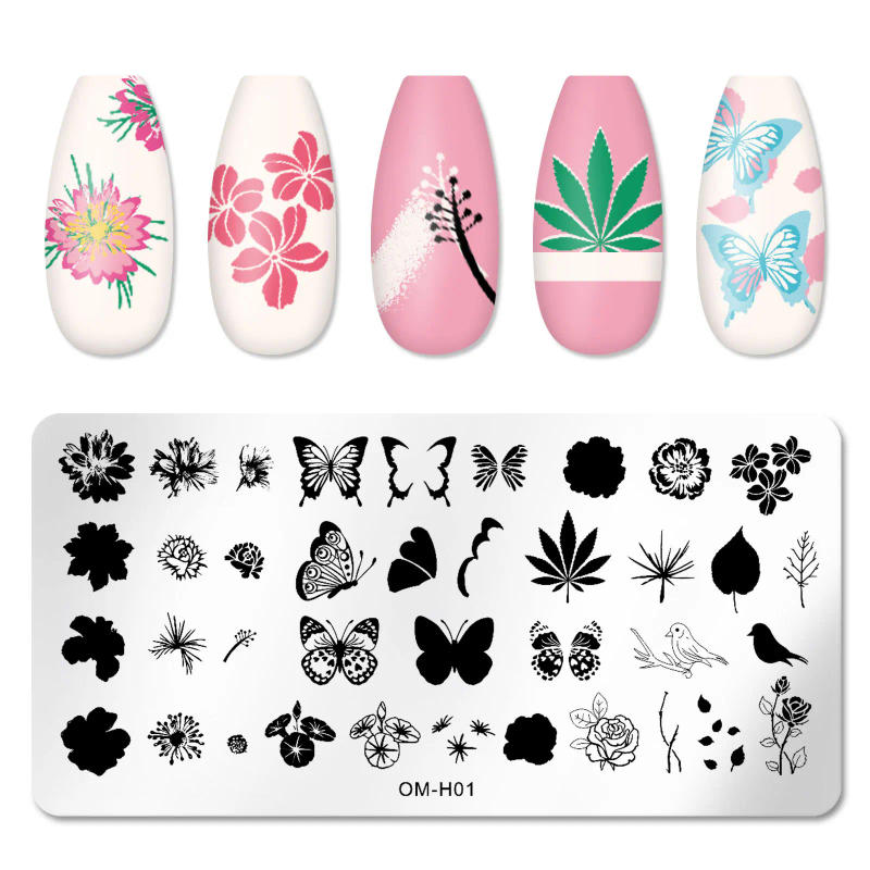 Description Picture 6 of item1Pc-heart/Beauty/geometry Stamping Plates 12X5cm Image Printing Nail Art Stencils Templates for Acrylic Nails Design Stamp Plate