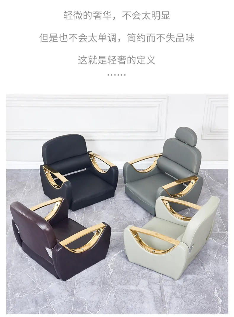 Description Picture 5 of itemStylish Luxury Barber Chair Folding White Design Hairstylist Barber Chair Nordic Adjustable Silla Barberia Salon Furniture