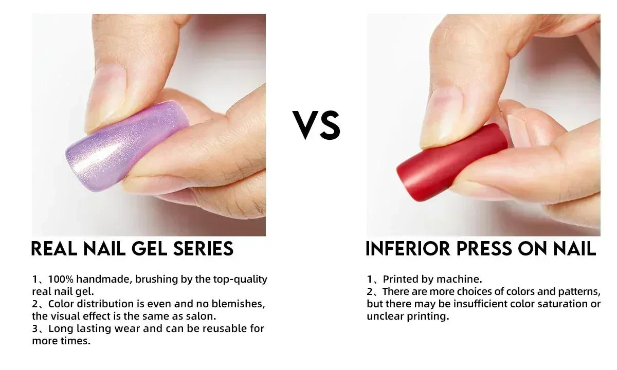 Description Picture 3 of item24PCS/Set Handmade Long Press on Nails Korean Reusable Adhesive False Nails with 3D Snowflake Moon Rhinestone Design for Women