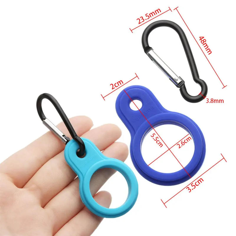 Description Picture 3 of itemNew Outdoor Sports Kettle Buckle Carabiner Water Bottle Holder Camping Hiking Tool Rubber Buckle Hook High Quality
