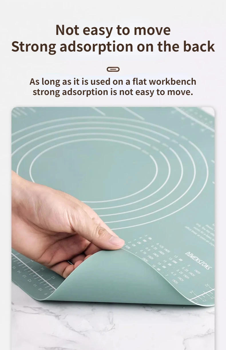 Description Picture 6 of itemZackoo Silicone Kneading Pad Non-stick Rolling Pins Dough Mat Set Baking Tools Anti-Slip Pastry Boards for Pizza Pastry Bread