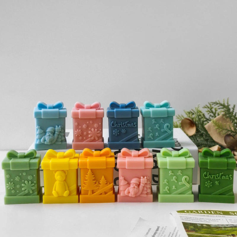 Description Picture 3 of item3D Christmas Gift Box Candle Silicone Mold Handmade Gifts Plaster Resin Ornaments Mould Soap Candle Making Supplies
