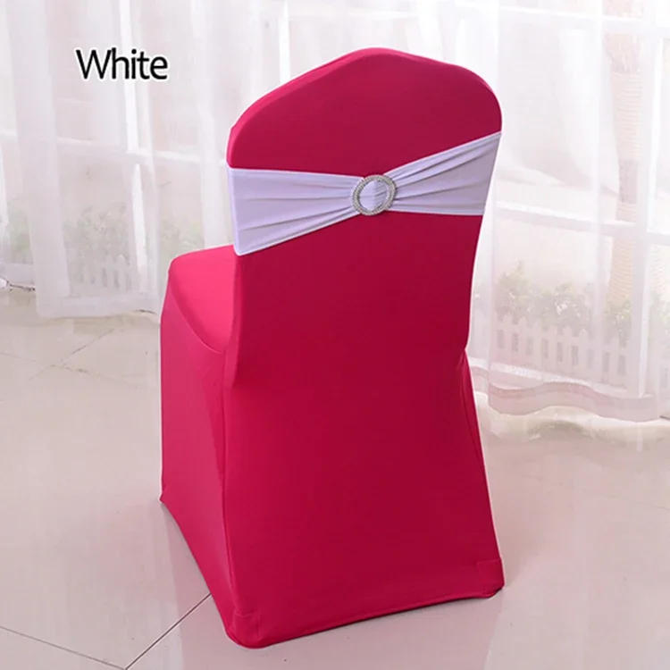 Description Picture 3 of item10pcs/lot Wedding Decoration Chair Sash Stretch Lycra Spandex Chair Bands For Birthday Party Dinner Banquet Chair Covers Decor