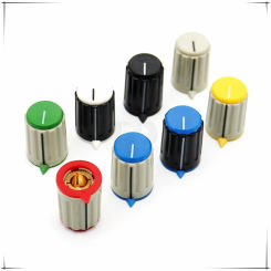 2PCS 15×21MM KN15-21 Knob Cap Round Hole 6MM Potentiometer Plastic Knob Cap Instrument Panel Switch Knob Cap Top Screw Fixation