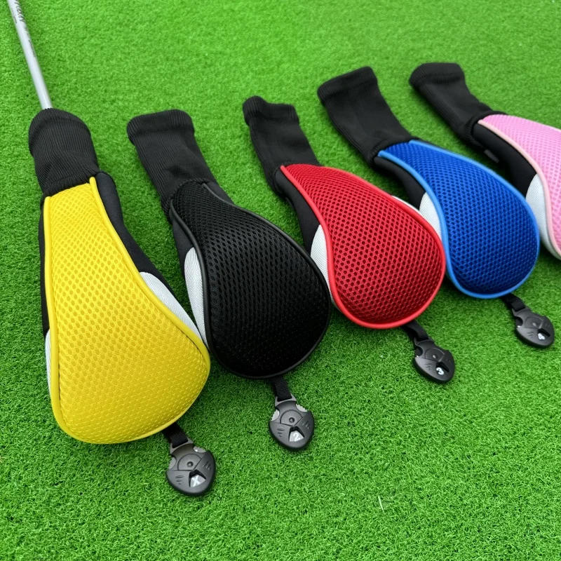 Description Picture 3 of item3pcs/pack Golf Hybrid Headcover Long Neck Hybrid Head Covers UT Golf Clubs Covers 3 Pieces Red Colour