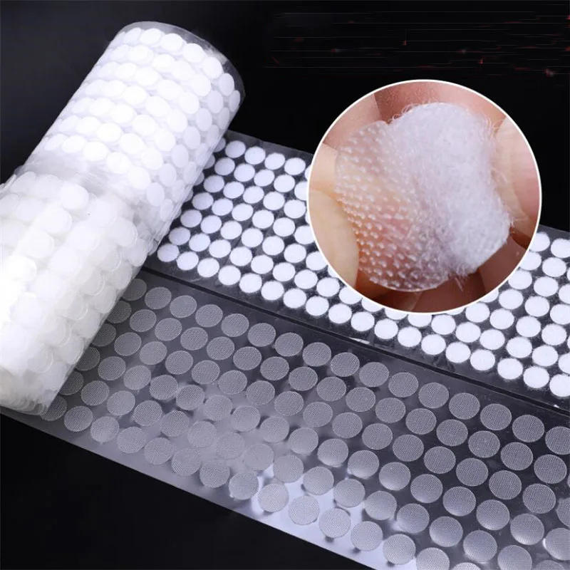 Description Picture 2 of itemColorful Self Adhesive Fastener Tape Sticky Dots Adesivo Redondo Strong Glue Transparent Hook and Loop Tape DIY Craft Sewing