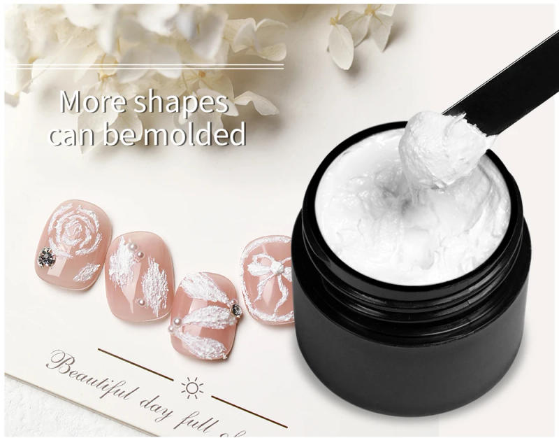 Description Picture 5 of itemBOZLIN 3D Effect Sand Gypsum Gel Drawing Super Texture Painting Gel Soak Off UV LED Semi Permanent Pigmented Paint Art Gel