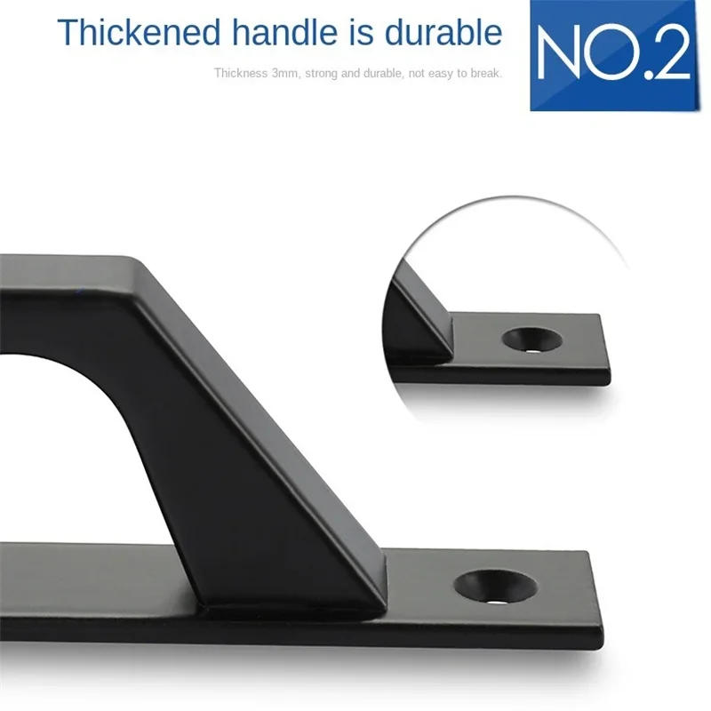 Description Picture 5 of itemBarn Door Pull Handle Heavy Duty Black Iron Hot Bed Sliding Push Pulls Gate Shed Garage Cabinet Door Handle Furniture Hardware