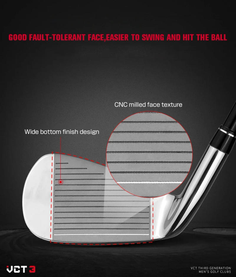 Description Picture 4 of itemPGM VCT3 Men's Golf Clubs Stainless Steel 5/6/7/8/9/P/S Right Handed Professional Pole TIG031 Wholesale