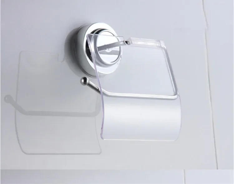 Description Picture 4 of itemModern Vacuum Suction Cup Toilet Paper Holder Removable Bracket for Bathroom Kitchen Stainless steel paper towel holder