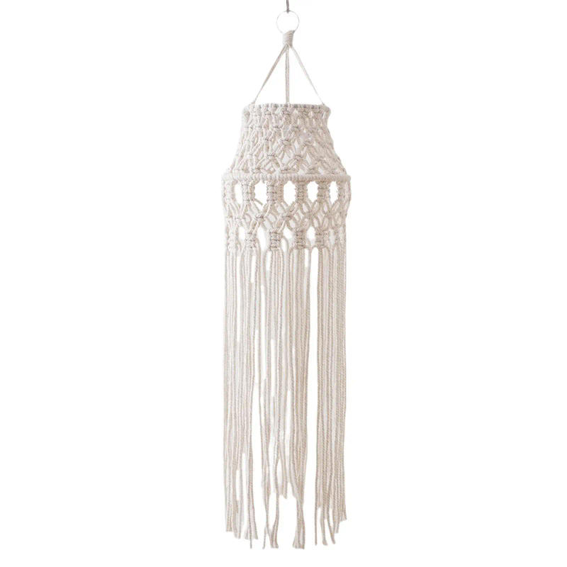 Description Picture 3 of itemBohemian Lamps Shade Pendant Light Shade Light Fixtures Macrame Lamp Shade for Bathroom Living Room Office Nursery Dorm Decor