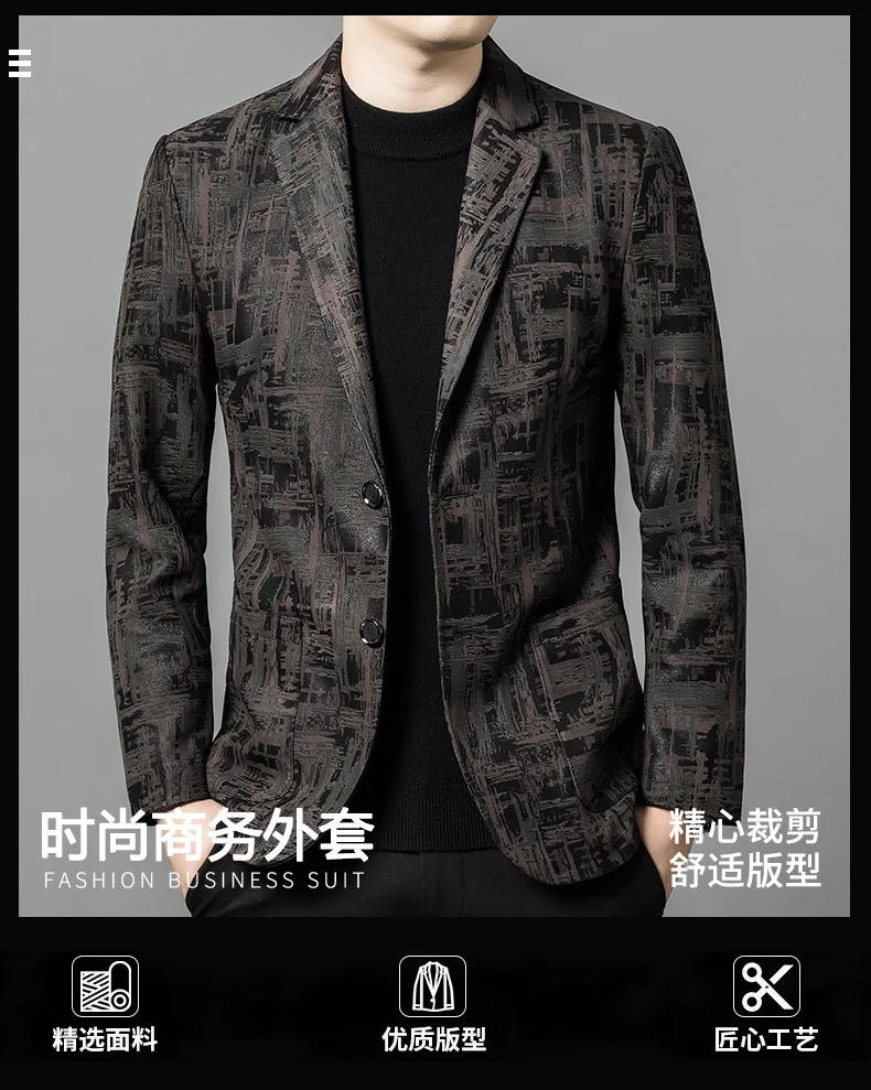 Description Picture 4 of item2024 Haining New Genuine Leather Coat Men's Suit Collar Leather Jacket Sheepskin Coat Fashion Men's Short Top