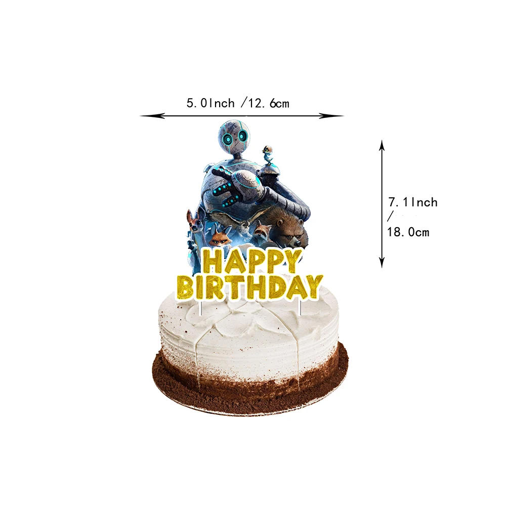 Description Picture 6 of itemThe Wild Robot Birthday Party Decoration Wild Robot Balloon Backdrop Banner Party Supplise Kids Toys