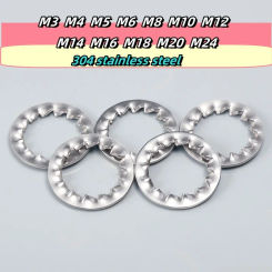 304 Stainless Steel Internal Serrated Metal Washer Locking Washer M3M4M5M6M8M12M114M16M18M18M20M24