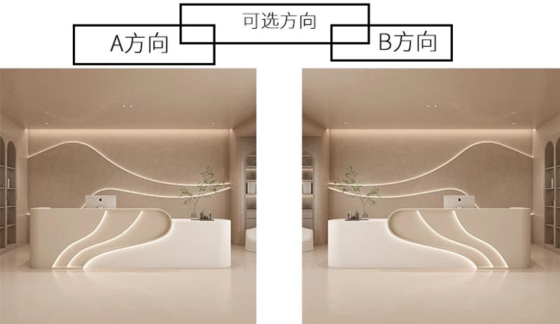 Description Picture 4 of itemSalon Reception Desk Study Table Mobile Luxury Cashiers Service Desk Lectern Rostrum scrivania per ufficio Desk Furniture