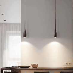 1PcModern Liftable Height Black Long Tube LED Pendant Light  Change able Dimmable Copper For Foyer Sofa Side Bedroom Dining Room