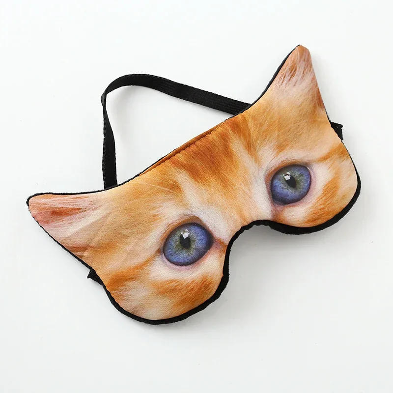 Description Picture 5 of item1 Pcs Animal Eye Patch Sleeping Shading Mask Blindfold Eye Mask Cute Cat Dog Fox Tiger Eye Cover Eyepatch Travel Relax Cover