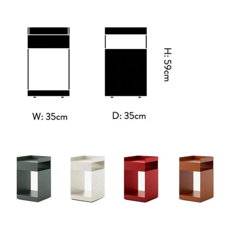 Description Picture 3 of itemNordic Simple Side Table Living Room Sofa Small Side Table Coffee Table Bedroom Iron Bedside Tables Movable Coffee Tables