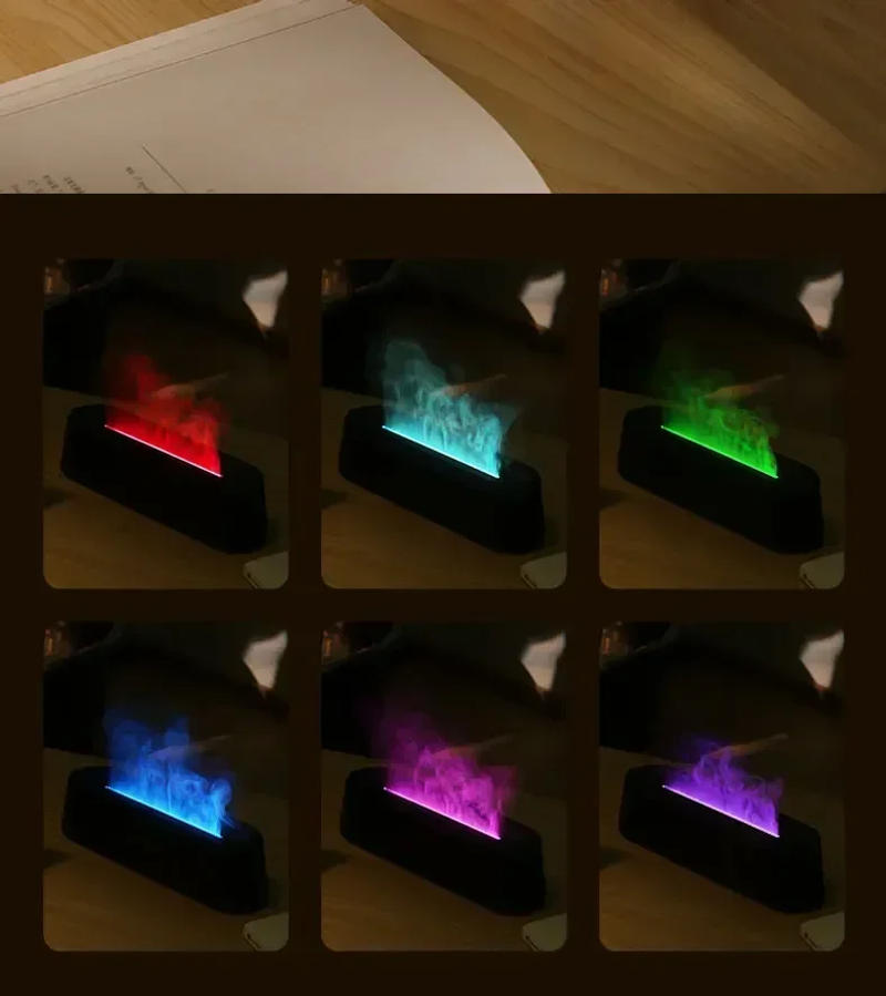 Description Picture 4 of itemNew Flame Ultrasonic Air Diffuser with Remote Control Cool Mist Maker 3D Simulation Air Humidifiers Aroma Essential Oil Diffuser