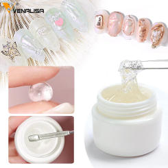 10g nail art VENALISA PVC Soft Solid 3d Gel Stereo Carve Gel Soft Naill Gel Nails Art Glue Carve Model Clear Non Sticky Gel