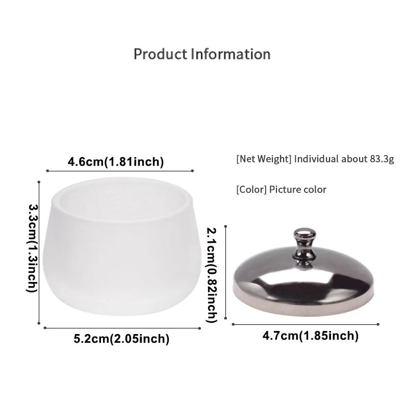 Description Picture 5 of item1PC Mini Sand Glass Dish With Stainless Steel Lid Nail Supplies For Professional Acrylic Powder Nail Art Tool Manicure Products
