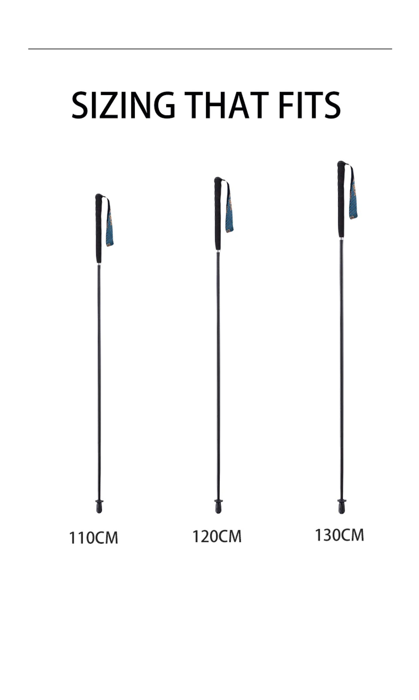 Description Picture 5 of itemUltra Light Weight Trekking Poles 110g Folding Hiking Sticks Portable Carbon Fiber Collapsible Nordic Walking Cane Sticks Bags