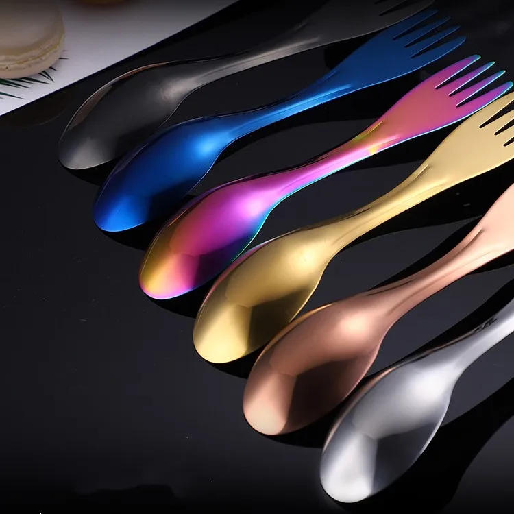 Description Picture 3 of itemOutdoor Camping Picnic Titanium Spork Spoon Tableware Ultralight Hiking Camping Travel Tableware Cookware Travel Camp Portable