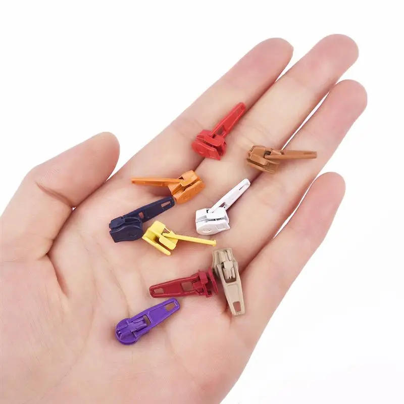 Description Picture 6 of item10Pcs 3#Nylon Coil Auto Lock Zipper Puller DIY Sewing Tool Zipper Slider 16 Colors Zipper Slider For Tailor Sewing Accessories