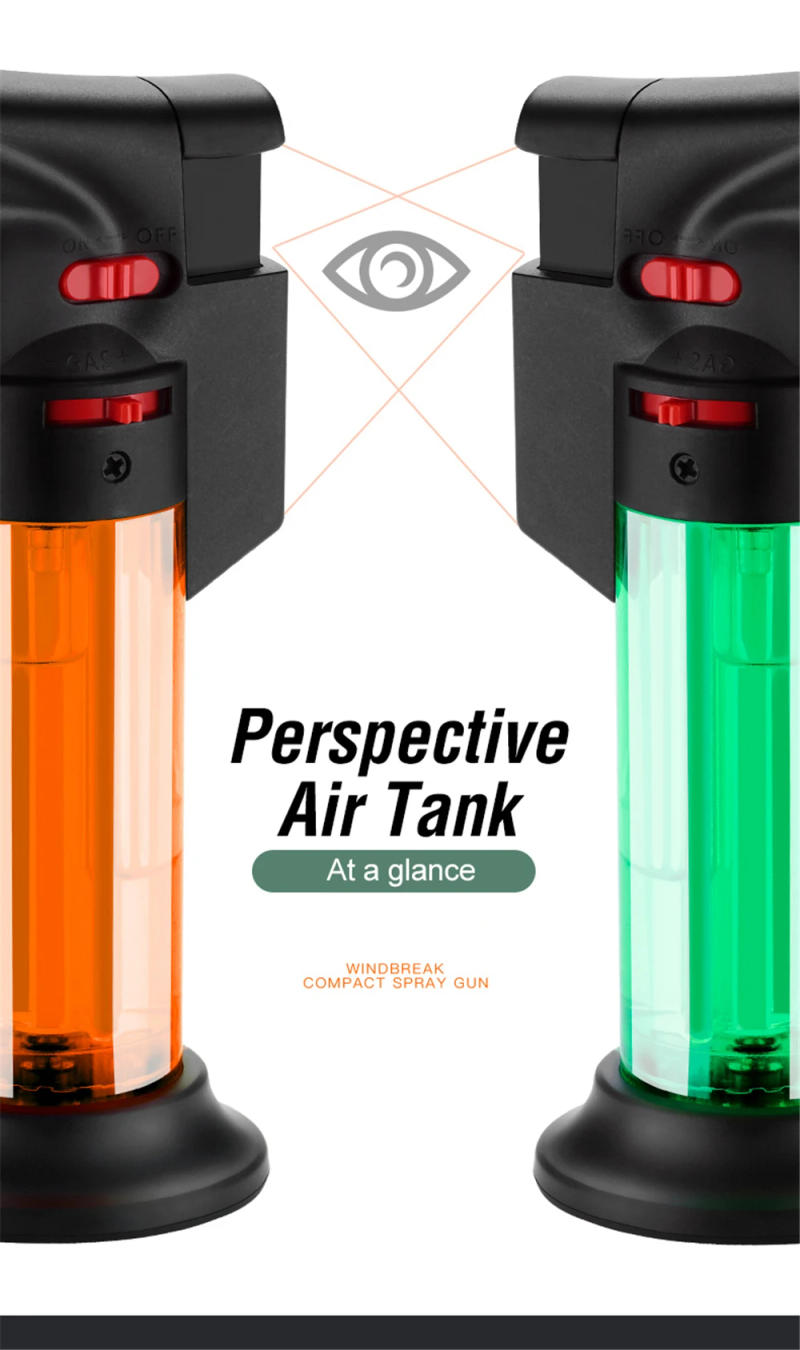 Description Picture 6 of itemButane Lighter Torch Fire Adjustable Refillable Turbo Gas Jet Flame Lighters Outdoor Camping BBQ Ignition Gun Windproof Lighter