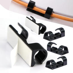 16/20PCS Self-adhesive Cable Clamping Organizer Drop Wire Holder for Home Desk Line Manager Fixed Clip Net Cable Collator Winder