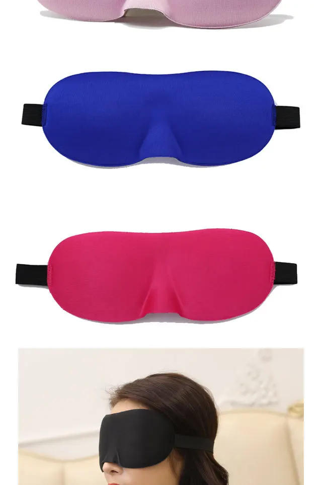 Description Picture 5 of item1Pc Blindfold 3D Sleep Mask Natural Sleeping Eye Mask Eyeshade Cover Shade Eye Patch Women Men Soft Portable Travel Eyepatch