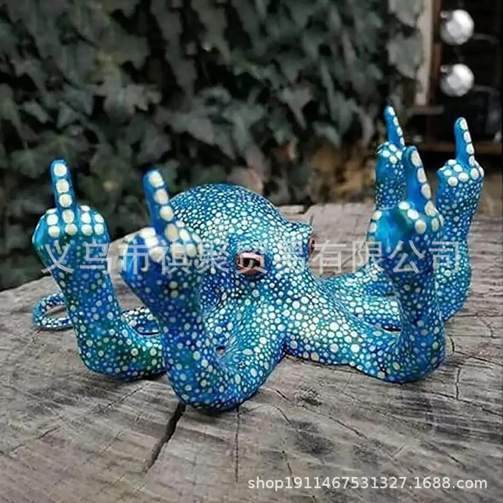 Description Picture 6 of itemGarden Statue Ornaments Octopus Miniature With luminous Office Tabletop Bar Decorative Sculpture Fun Collectibles Gift