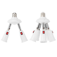 2/5-heads Practical E27 Lamp Holder Rotatable Adjustable Household LED Light Bulbs Socket Light Bases Adapter Converter