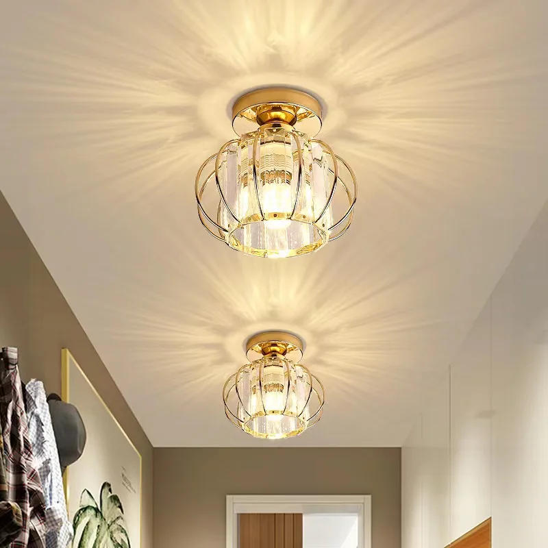 Description Picture 3 of itemModern Simple Crystal Corridor Led Light   Living Room Downlight Creative Entrance Light Ceiling Crystal  Lamp for Bedroom