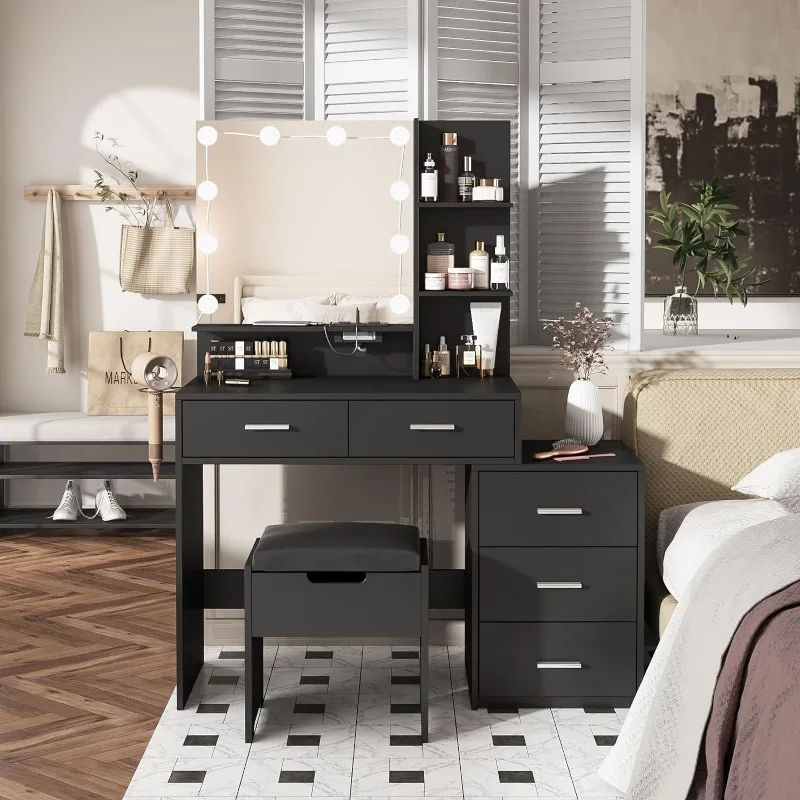 Vanity Desk with Mirror and