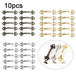 10pcs Cabinet Pulls Handle Antique Drawer Handle Jewelry Box Small Kitchen Cupboard Knob Furniture Drawer Hardware Accessories