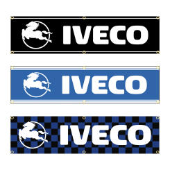60X240cm Ivecos car Banner Flag Polyester Printed Garage or Outdoor Decoration Tapestry